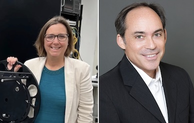 Photos: Prof. Shelley Wright (left), Prof. Adam Burgasser (right)
