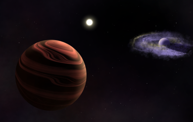 Gas giant, Moon, and galaxy